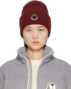 Moncler Genius Moncler x Palm Angels Burgundy Logo Beanie