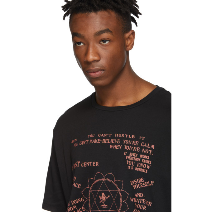 Wales Bonner Black Ram Dass Presence T-Shirt Wales Bonner