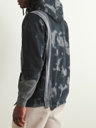 Needles - Panelled Distressed Tie-Dyed Cotton-Blend Jersey Hoodie - Gray