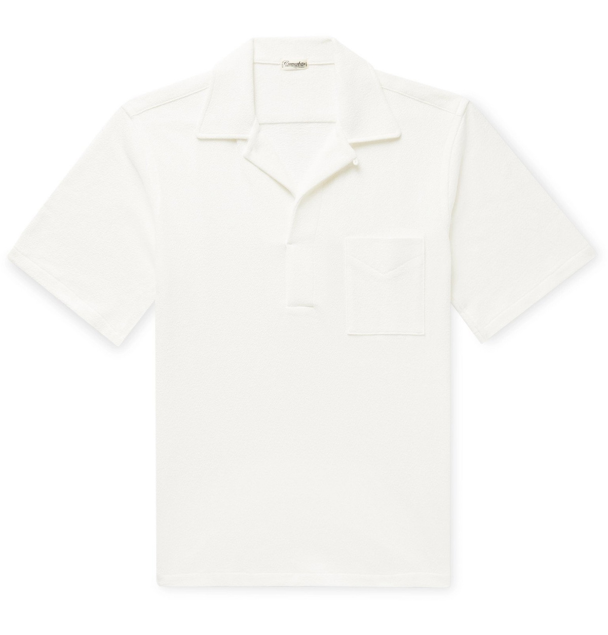 Camoshita Camp Collar Cotton Blend Terry Polo Shirt Men