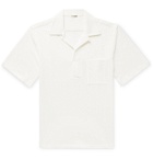 Camoshita - Skipper Camp-Collar Cotton-Terry Shirt - White