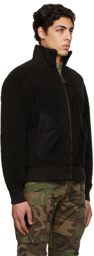 RRL Black Pile Fleece Jacket