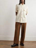 Monitaly - Milano Textured-Cotton Shirt - Neutrals