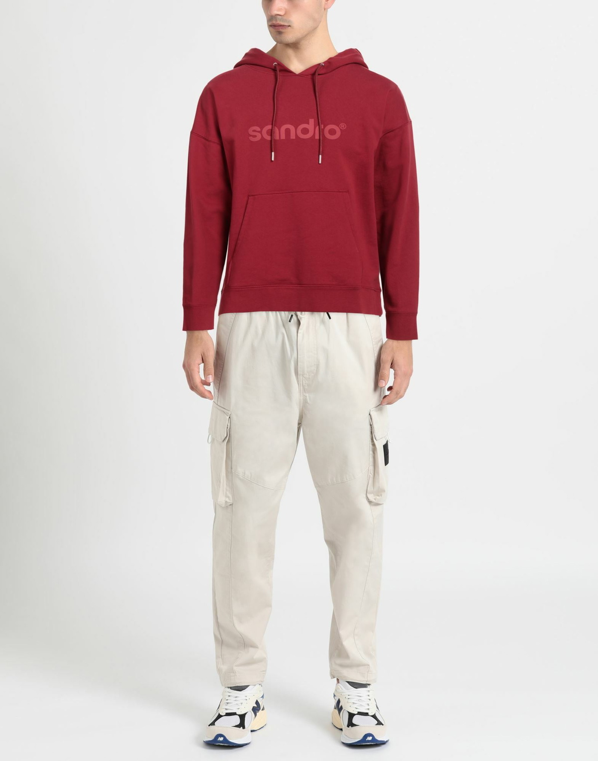 Sandro Mens Sweatshirt Burgundy