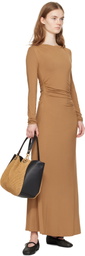 rag & bone Khaki Luca Draped Maxi Dress