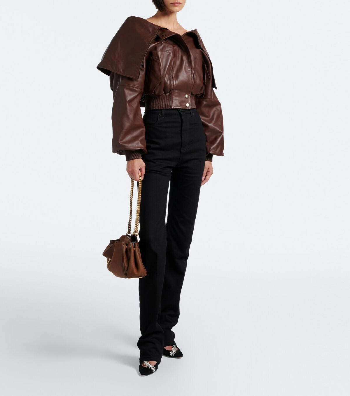 Balenciaga Rodeo East West leather shoulder bag