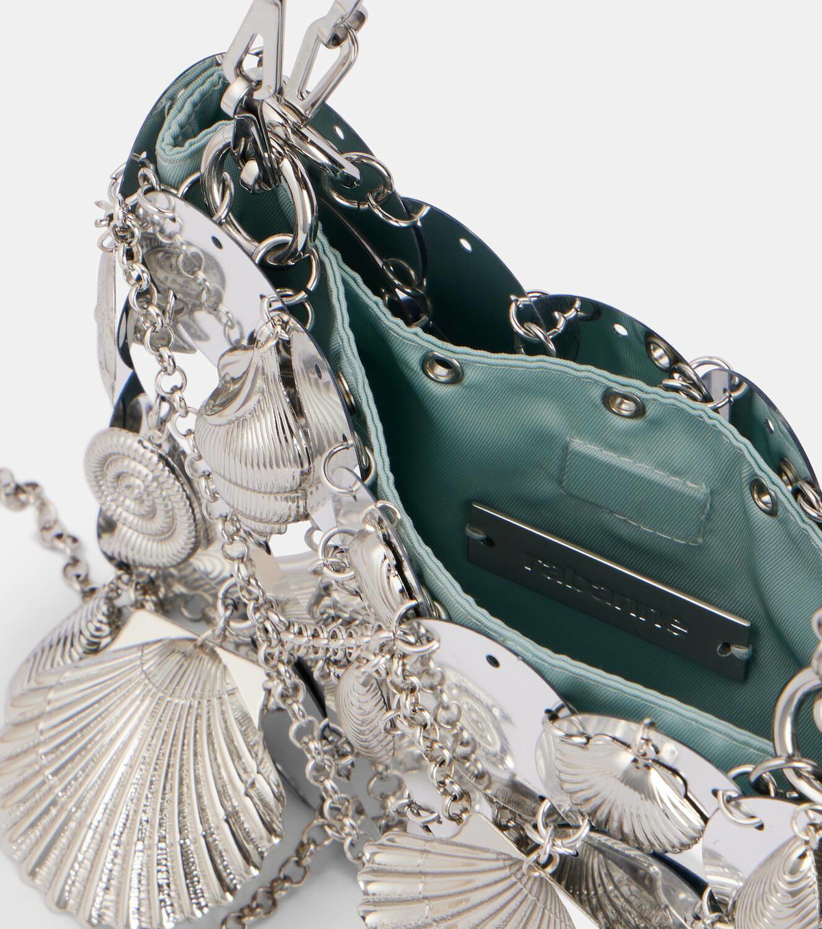 Rabanne Sparkle Discs embellished shoulder bag Paco Rabanne