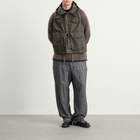 Engineered Garments Men's Waxed Cotton Field Vest in Olive
