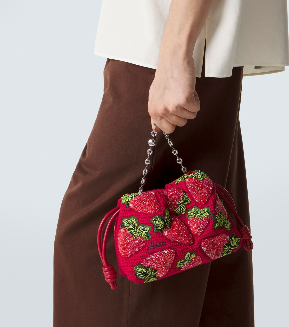 Loewe Paula's Ibiza Flamenco Mini beaded clutch