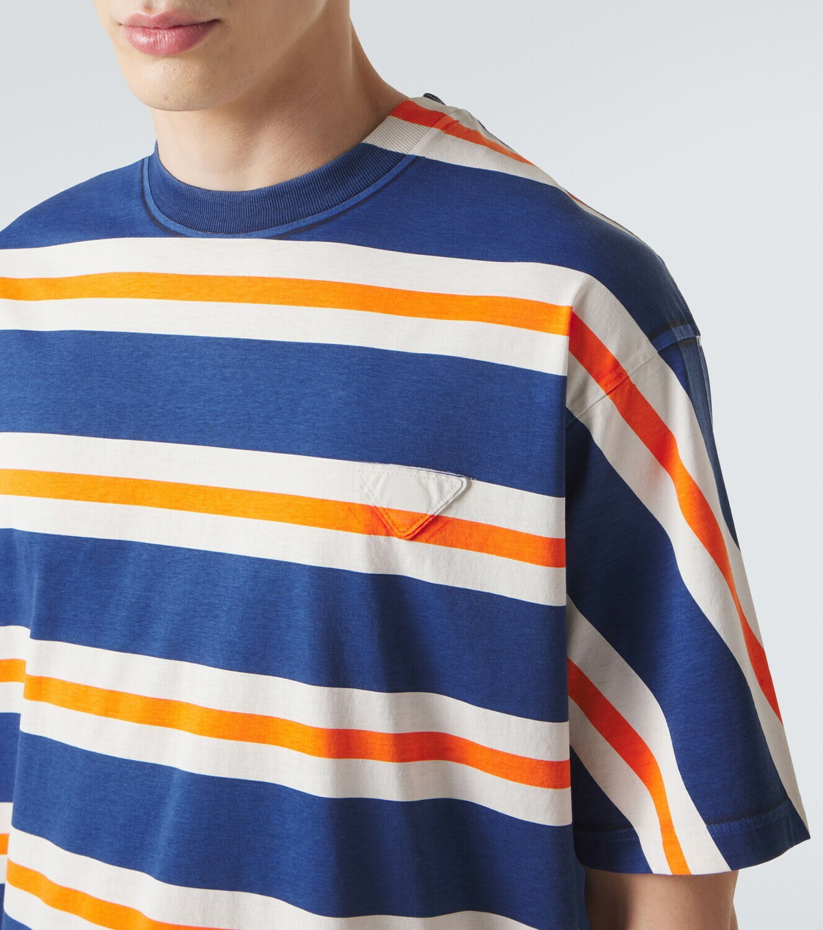 Prada Striped cotton jersey T-shirt