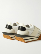 TOM FORD - James Rubber-Trimmed Leather, Suede and Nylon Sneakers - Neutrals