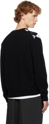 Dunst Black Argyle Crew Neck Sweater