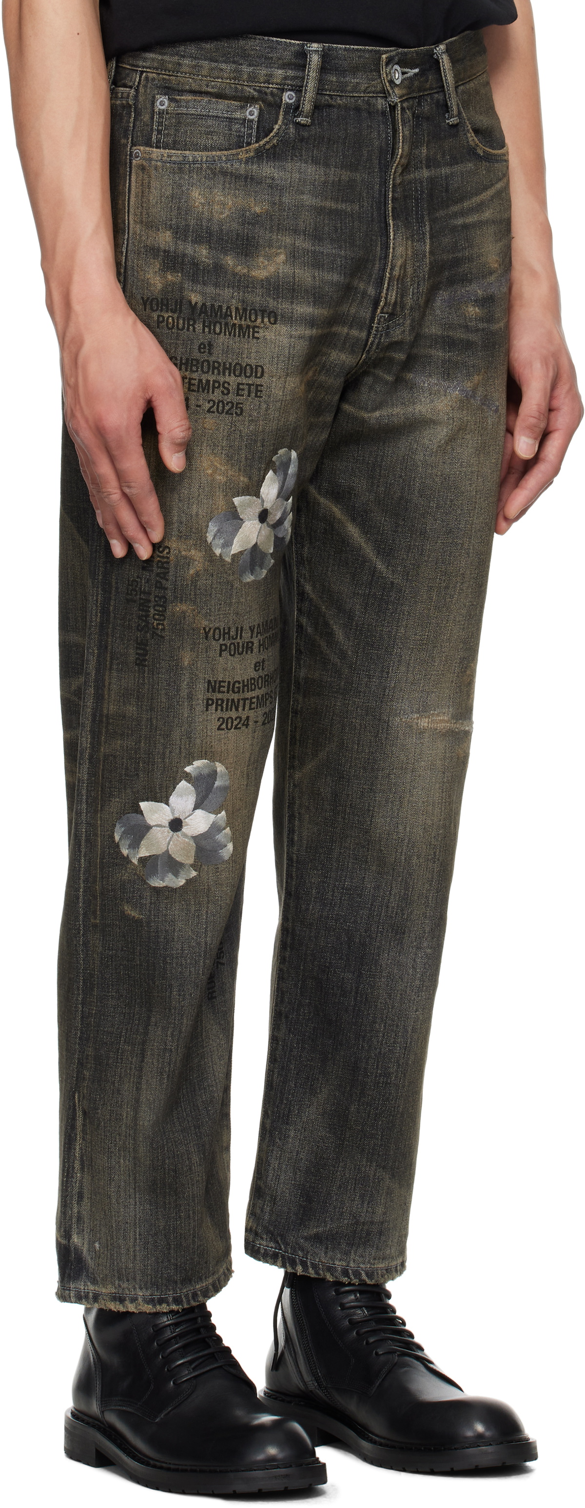 YOHJI YAMAMOTO Black NEIGHBORHOOD Edition Basic Jeans Yohji Yamamoto