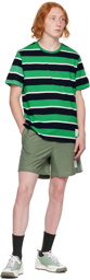 Thom Browne Green Striped T-Shirt