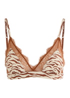 Love Stories Love Lace Zebra-print bra Brown