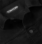 TOM FORD - Slim-Fit Washed-Denim Trucker Jacket - Black
