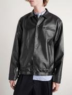 Sacai - Layered Leather Blouson Jacket - Black