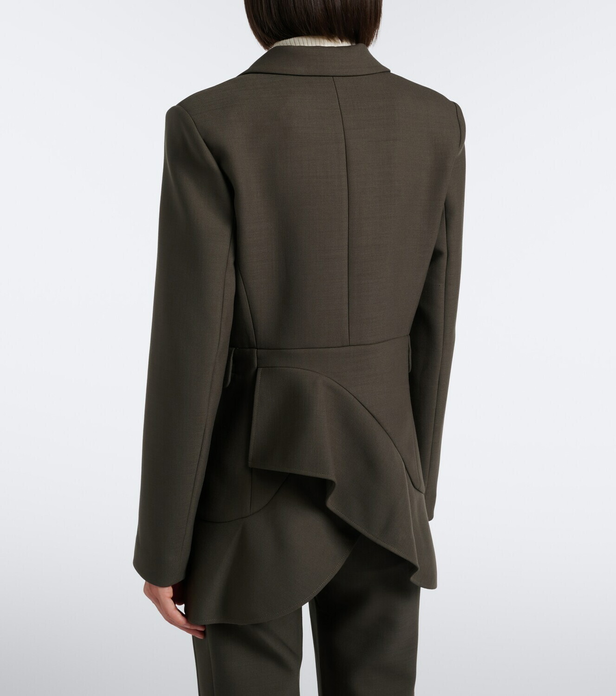 Proenza Schouler Maera ruffled wool-blend blazer