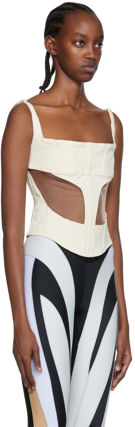 Mugler Off-White Bodice Tank Top Mugler