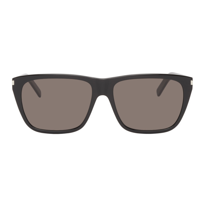 Photo: Saint Laurent Black SL 431 Slim Square Sunglasses