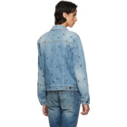 Saint Laurent Blue X-Detail Denim Jacket