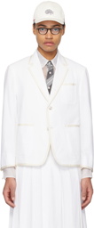 Thom Browne White Trompe-L'Oeil Tie Shirt