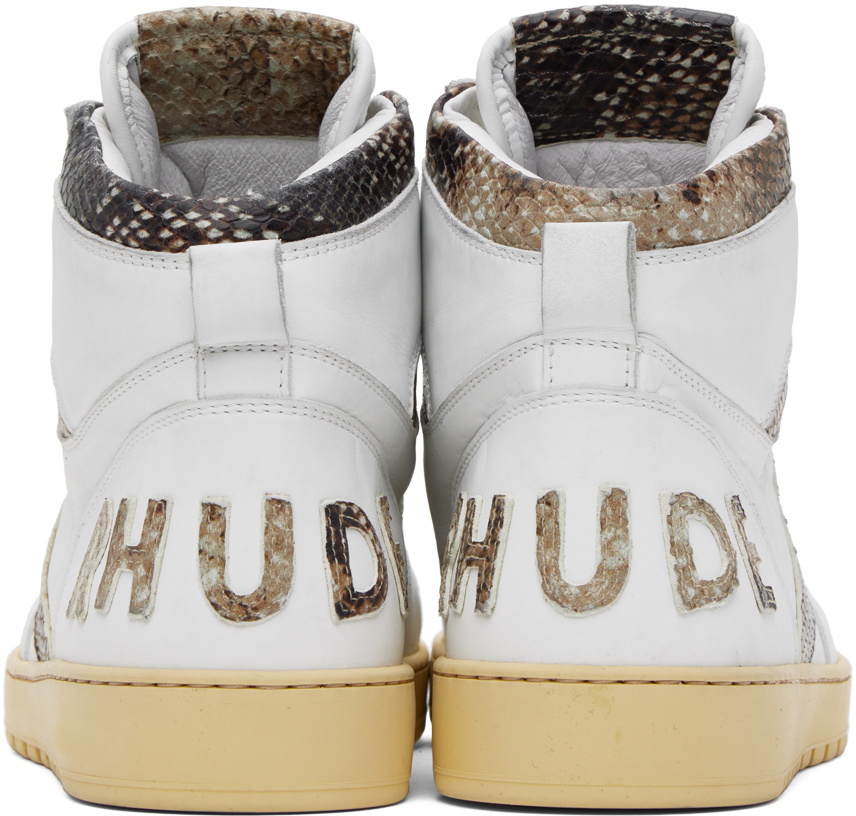 Rhude White Rhecess-Hi Sneakers