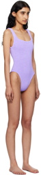 Hunza G Purple Square Neck Swimsuit