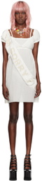 I'm Sorry by Petra Collins SSENSE Exclusive White Mimi Wade Edition Frayed Minidress