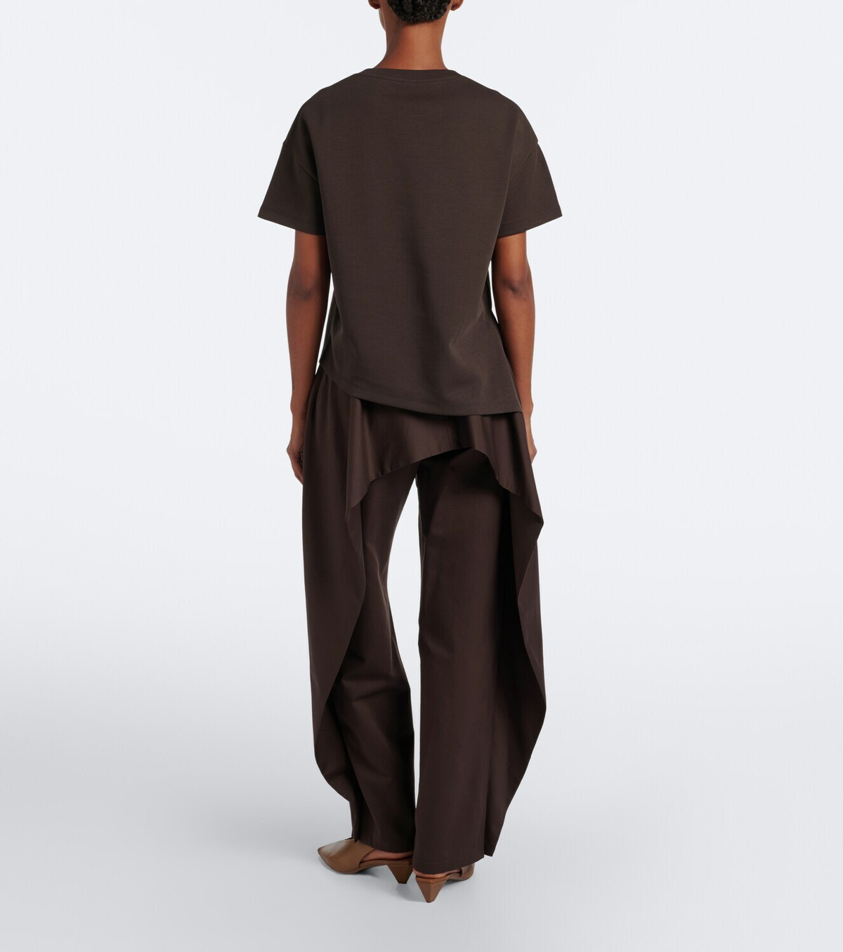 Loewe Cotton and silk gabardine barrel-leg pants