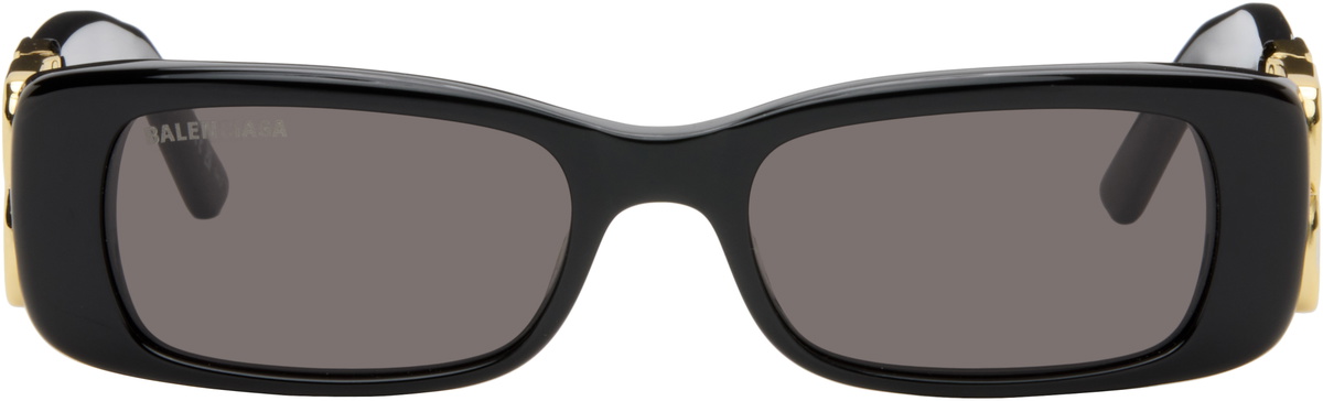 Balenciaga Black Dynasty Rectangle Sunglasses