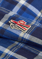 Moncler Grenoble Quilted Checked Stretch-cotton Overshirt Blue