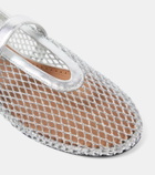 Alaïa Metallic fishnet Mary Jane flats