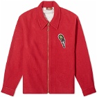 Late Checkout Valet Zipper Jacket in Red