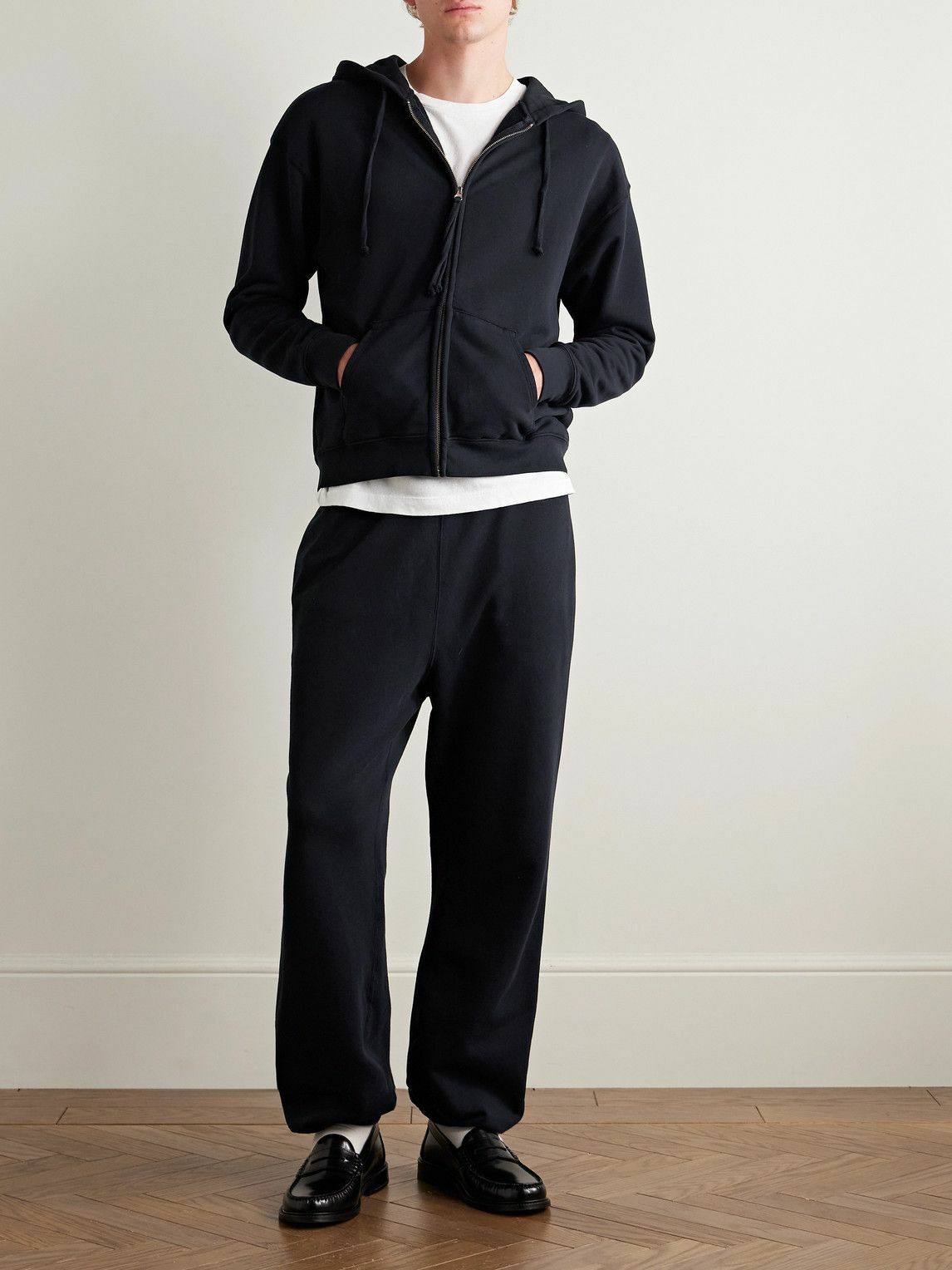 Nili Lotan - Brian Jersey Zip-Up Hoodie - Black
