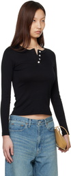 FLORE FLORE Black Jess Longsleeve T-shirt