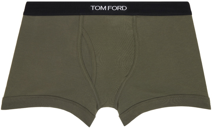 Photo: TOM FORD Khaki Classic Fit Boxer Briefs