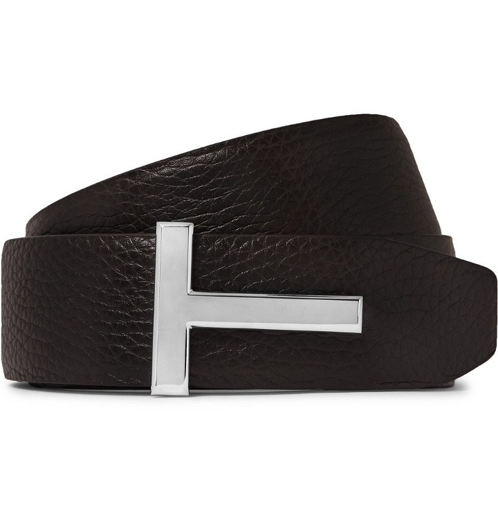 Photo: TOM FORD - 4cm Black and Brown Reversible Full-Grain Leather Belt - Black