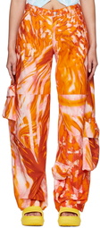 Collina Strada Orange Cotton Trousers