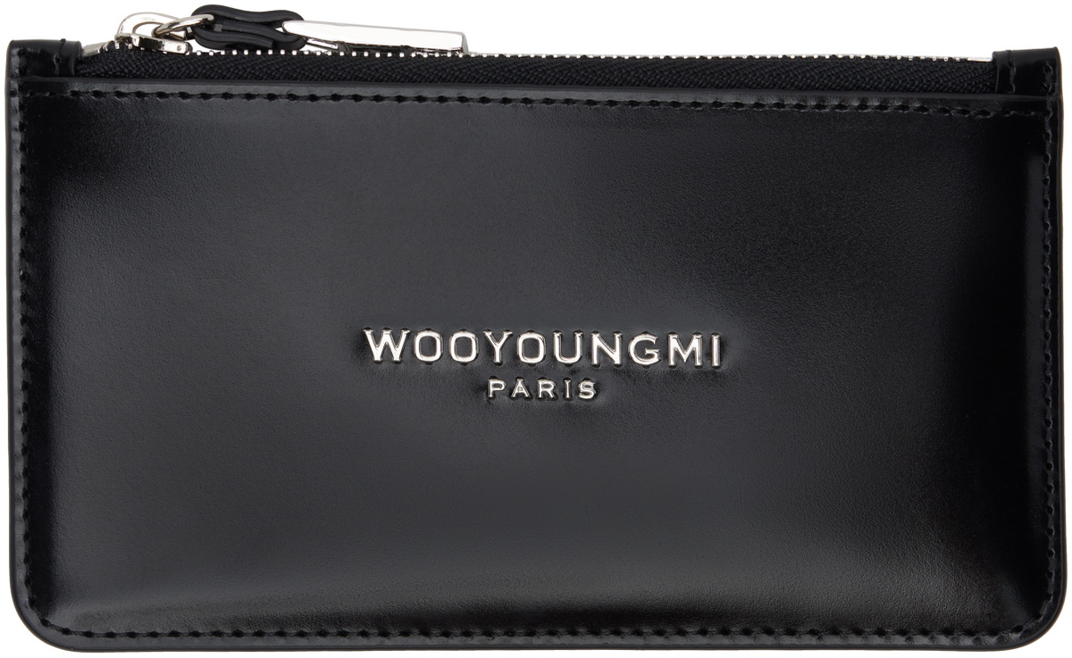 WOOYOUNGMI Black Leather Card Wallet