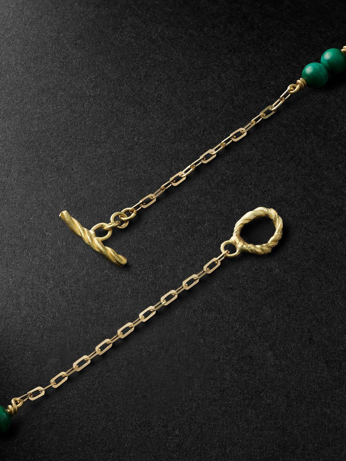 Elhanati - Gold Malachite Necklace