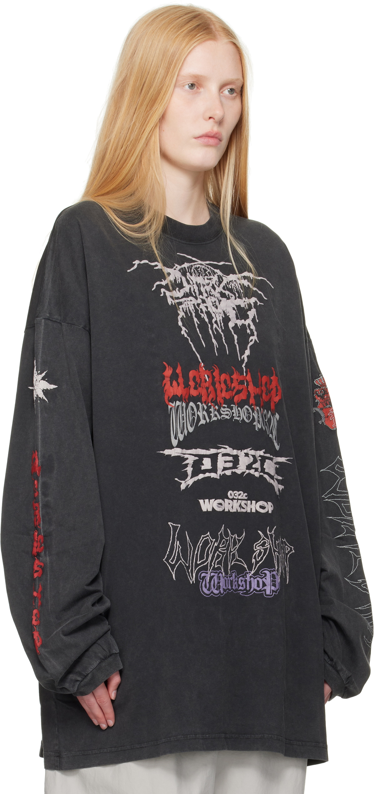 032c Gray Telepresence Oversized T-shirt