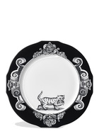 Cat Presentation Plate Set in Black