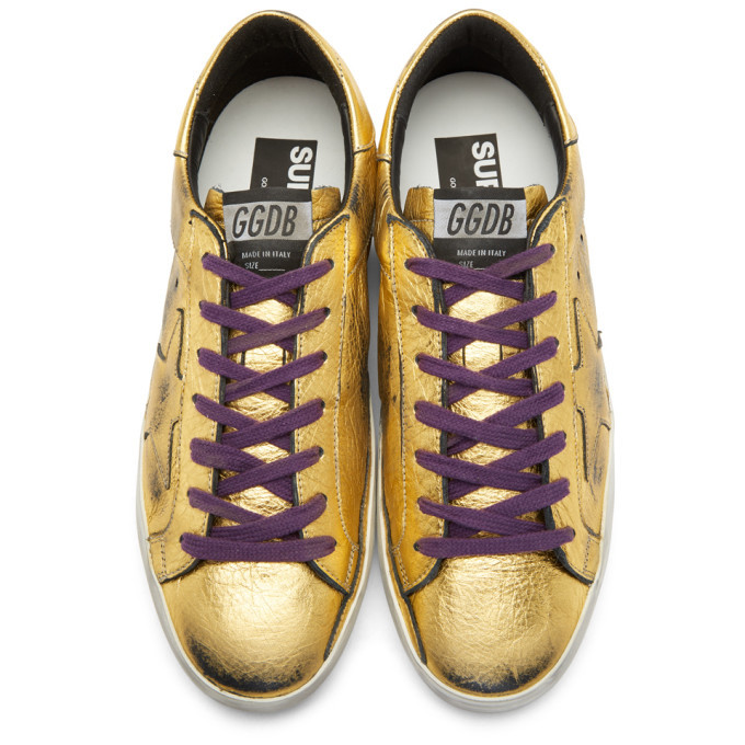 【関税&送料込】Golden  Golden  Superstar Sneaker Golden Goose Gold Leather Superstar Sneakers Golden Goose