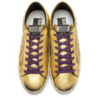 Golden Goose Gold Leather Superstar Sneakers
