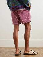 Kardo - Olbia Straight-Leg Tie-Dyed Cotton Drawstring Shorts - Pink