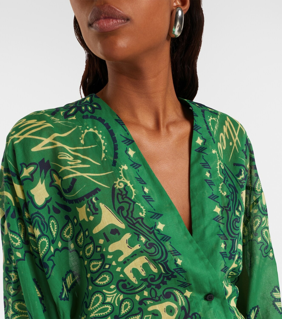 The Attico Bandana cotton muslin minidress