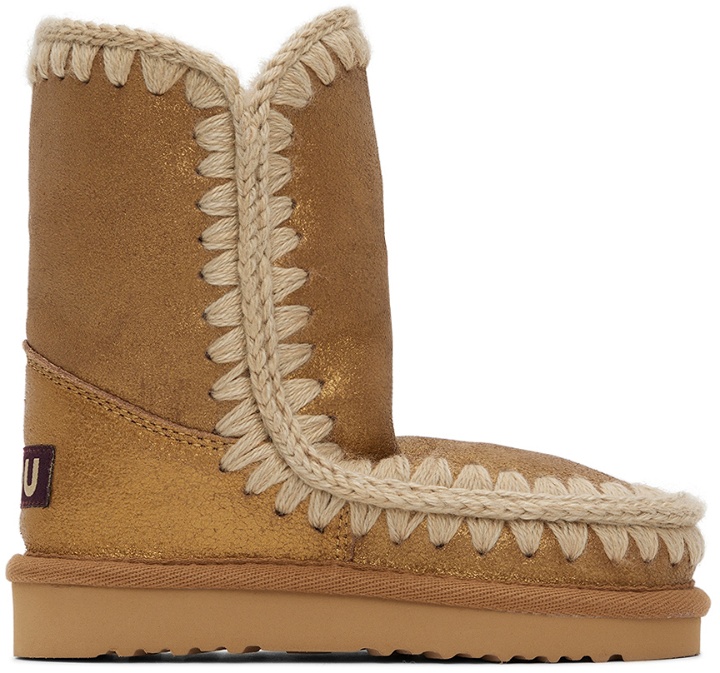 Photo: Mou Kids Gold Suede Boots