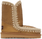 Mou Kids Gold Suede Boots