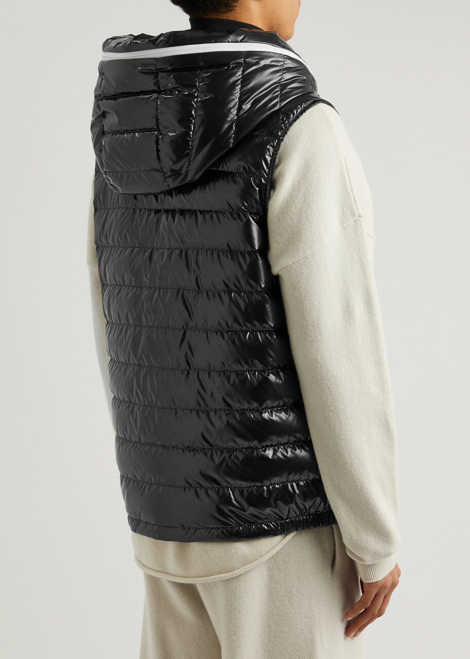 Moncler Akaishi Hooded Quilted Shell Gilet Black 5, Men's Designer